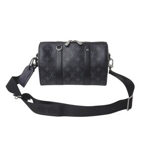 Louis Vuitton Canvas City Monogram Shoulder Keepall Black Eclipse Bag